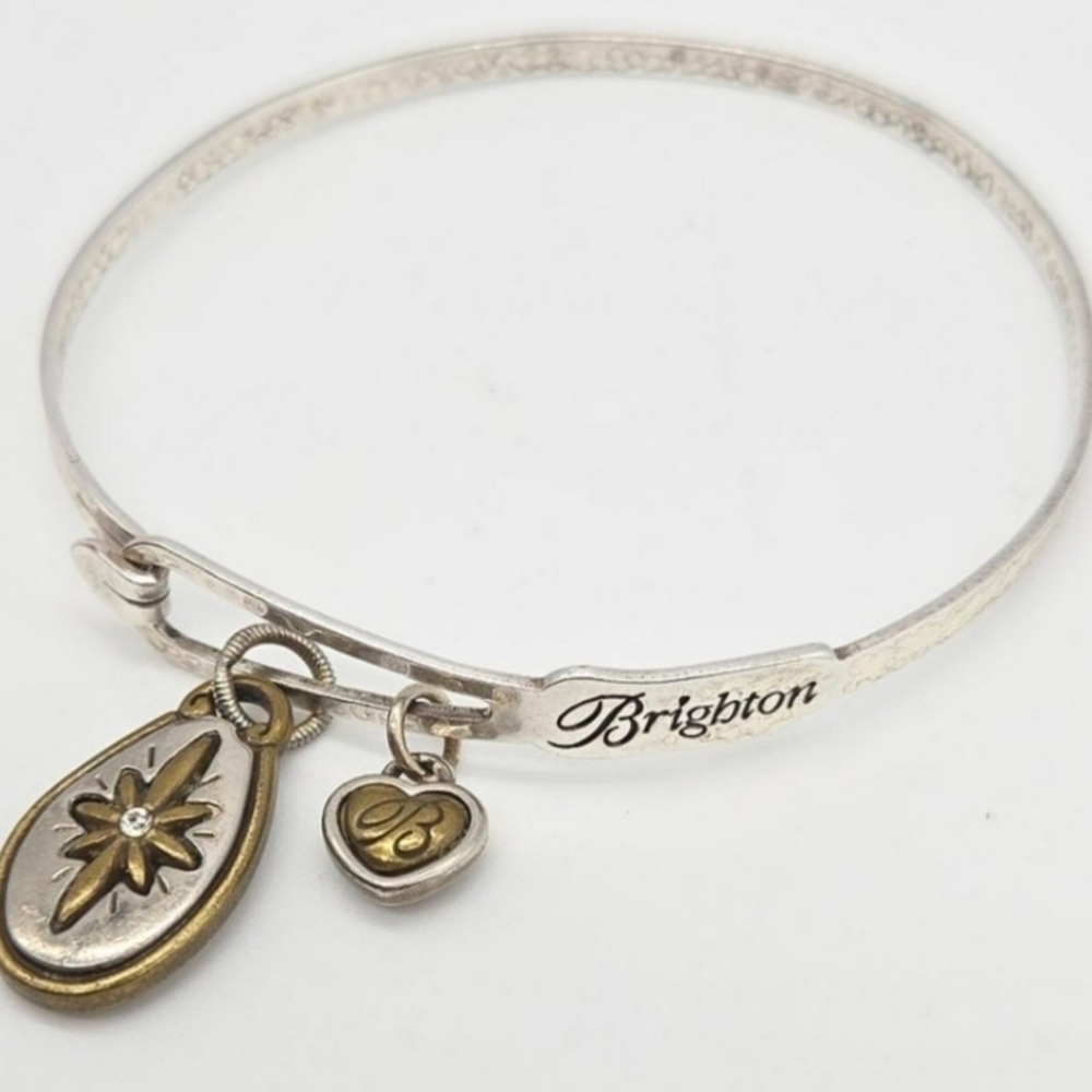 Brighton Silver Bracelet with Gold Charms Joy To The World
